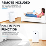 NNEMB 3.5kW Portable Air Conditioner, with Dehumidifier Mode & Fan Cooler