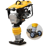 NNEMB 77KG 285 x 345mm Tamping Rammer, 10kN 6.5hp, w/ Transport Wheel Kit, Compactor for Soil Sand Gravel Asphalt - BRM-700