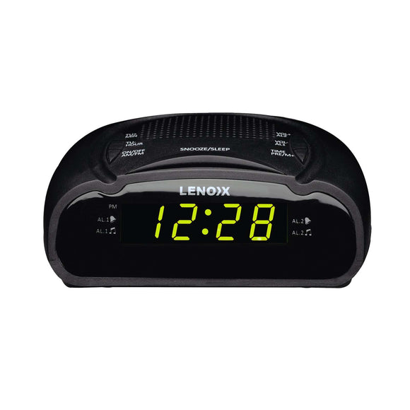 NNEDSZ AM/FM Alarm Clock & Radio w/ Green LED Time Numbering