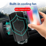 Wireless 10W Fast Charge Car Phone Holder With Voice Broadcast - Automatic-1915197730775502851
