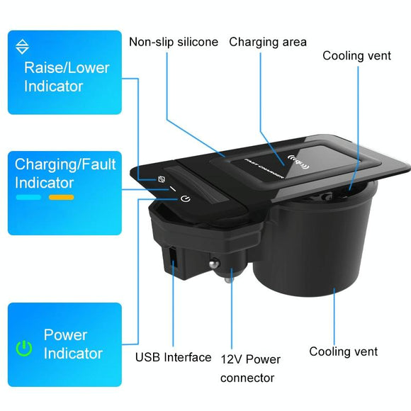 15W / 10W Qi Wireless Charger For Audi A6L 2019-2022-1915197237642792961