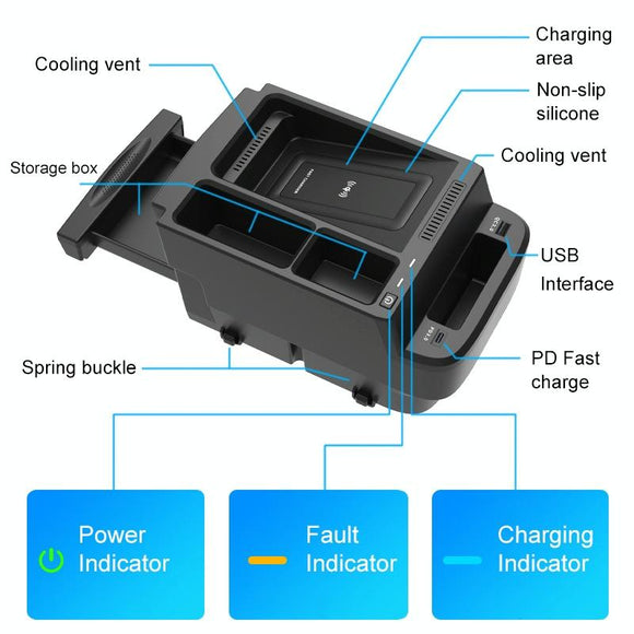 Wireless Car Charger For Honda Cr-V 2017-2022 - 10W Qi Standard Quick Charging-1915197531940327425