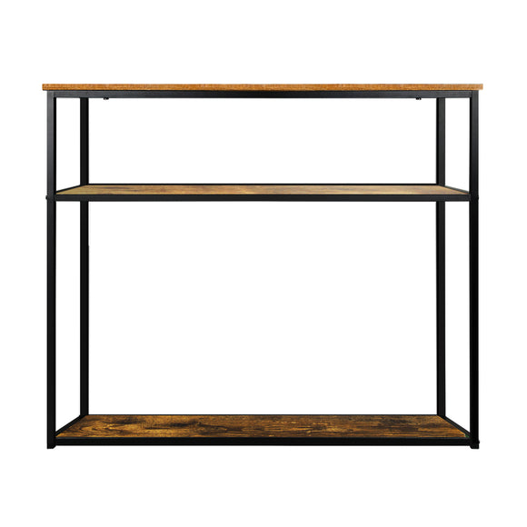 NNEED Hall Console Table 3 Tiers Shelves Metal&Wooden