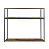 NNEED Hall Console Table 3 Tiers Shelves Metal&Wooden