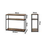 NNEED Hall Console Table 3 Tiers Shelves Metal&Wooden