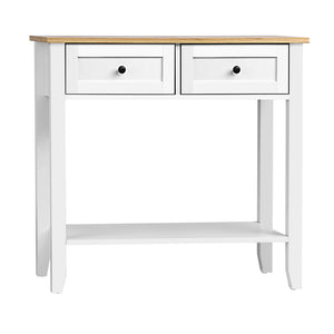 NNEED Console Table Hallway 2 Drawers Display Shelf
