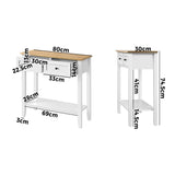 NNEED Console Table Hallway 2 Drawers Display Shelf