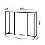 NNEED Console Table with Metal Frame 95 x 29 x 78.5
