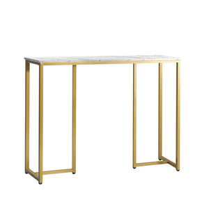 NNEED Console Table Marble Effect Hall Display White&Gold