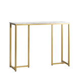 NNEED Console Table Marble Effect Hall Display White&Gold
