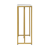 NNEED Console Table Marble Effect Hall Display White&Gold