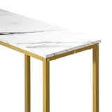 NNEED Console Table Marble Effect Hall Display White&Gold