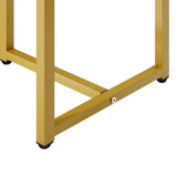 NNEED Console Table Marble Effect Hall Display White&Gold