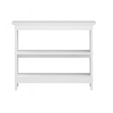 NNEED 3-Tier Console Table Open Shelf Wooden White
