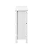 NNEED 3-Tier Console Table Open Shelf Wooden White