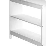 NNEED 3-Tier Console Table Open Shelf Wooden White