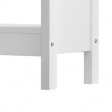 NNEED 3-Tier Console Table Open Shelf Wooden White