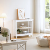 NNEED 3-Tier Console Table Open Shelf Wooden White