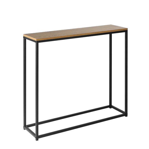 NNEED Console Table Wooden Tabletop Black&Wood
