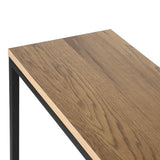 NNEED Console Table Wooden Tabletop Black&Wood
