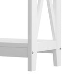 NNEED 2-Tier Console Table X-Design Wooden White