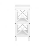 NNEED 3-Tier Console Table X-Design Wooden White