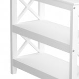 NNEED 3-Tier Console Table X-Design Wooden White