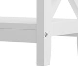 NNEED 3-Tier Console Table X-Design Wooden White