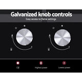 NNEDSZ Devanti Gas Cooktop 30cm 2 Burner Black