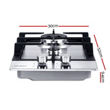 NNEDSZ Devanti Gas Cooktop 30cm 2 Burner Silvir