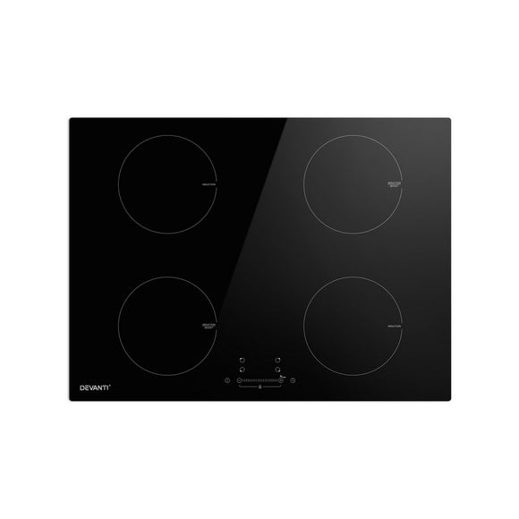 NNEDSZ Electric Induction Cooktop 70cm Ceramic 4 Zones Stove Cook Top Hot Plate 7000W