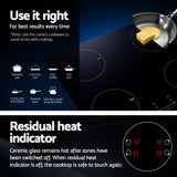 NNEDSZ Electric Induction Cooktop 70cm Ceramic 4 Zones Stove Cook Top Hot Plate 7000W