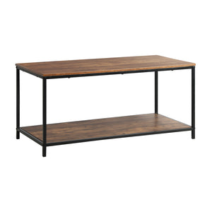 NNEED Coffee Table Storage Rack 2-Tier Black&Walnut