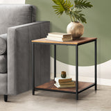 NNEED Side End Table Coffee Table 2-Tier