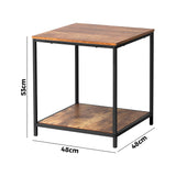 NNEED Side End Table Coffee Table 2-Tier