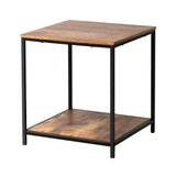 NNEED Side End Table Coffee Table 2-Tier