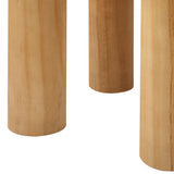 NNEED Coffee Table Side End Tables Round Wooden