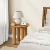 NNEED Coffee Table Side End Tables Round Wooden