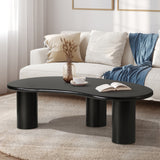 NNEED Coffee Table Cafe Desk Irregular Black