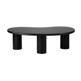 NNEED Coffee Table Cafe Desk Irregular Black