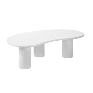 NNEED Coffee Table Side Tables Living Room Irregular White