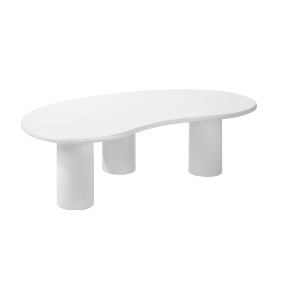 NNEED Coffee Table Side Tables Living Room Irregular White