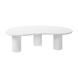 NNEED Coffee Table Side Tables Living Room Irregular White