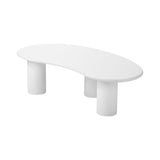 NNEED Coffee Table Side Tables Living Room Irregular White