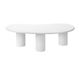 NNEED Coffee Table Side Tables Living Room Irregular White
