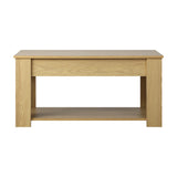 NNEED Coffee Table with Lift Up Top Storage Space Wooden Beige
