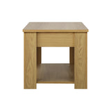 NNEED Coffee Table with Lift Up Top Storage Space Wooden Beige