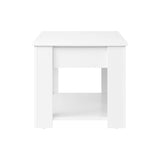 NNEED Coffee Table with Lift Up Top Storage Space Wooden White