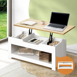 NNEED Coffee Table Lift Up Top Hidden Storage Shelf