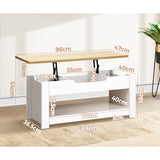 NNEED Coffee Table Lift Up Top Hidden Storage Shelf